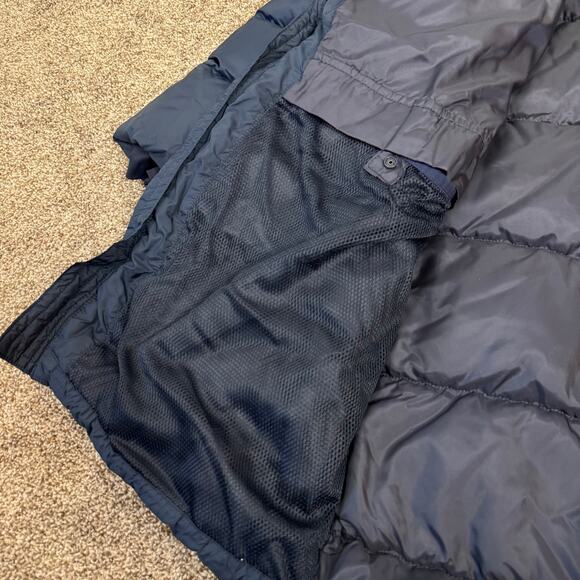 Helly Hansen Men's Size Small Navy Active Long Winter Parka Spell Out Puffer - Picture 10 of 16